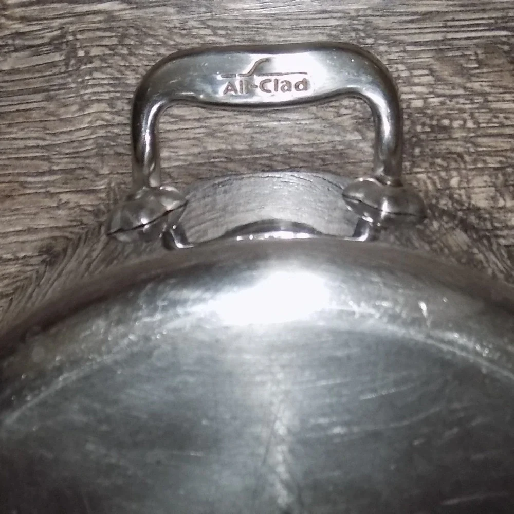 All-Clad 3qt Stock Pot 8in Silver Good Stainless Steel Tri-Ply Bonded with Lid